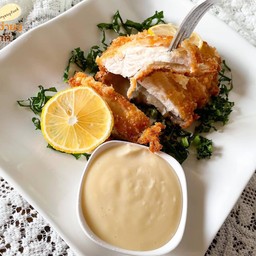 สเต๊กไก่กรอบครีมมะนาว