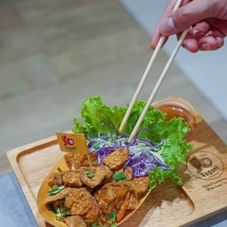 เทมเป้ทอดกระเทียม