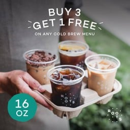 Buy 3 get 1 free on any cold brew (16oz)