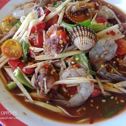 ตำหอยแครงกุ้งสด