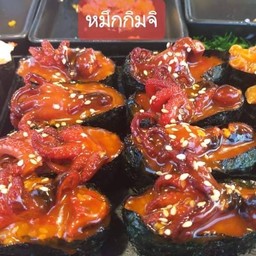 ซูชิย่างไฟ@ตลาดนัดรถไฟสระบุรี