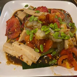 ตำกุ้งสดหมูยอ