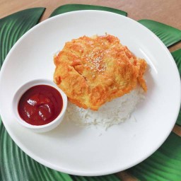 ข้าวไข่เจียว ไข่เจียวทรงเครื่อง ศรีราชา