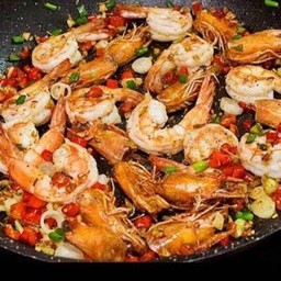 กุ้งคั่วพริกเกลือ(เป็นกับข้าว)