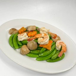 ถั่วหวานผัดกุ้ง.