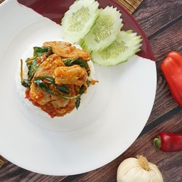 กะเพราเป็ดย่าง(กับข้าว)