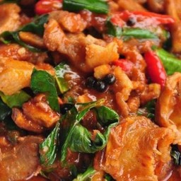 ผัดเผ็ดหมู(กับข้าว)