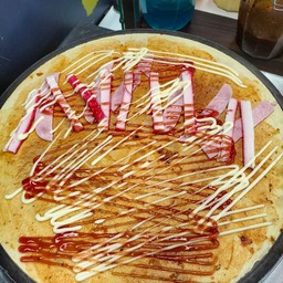Pizza Sauce + Ham + Crab Stick