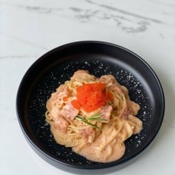 สปาเก็ตตี้ครีมซอสไข่กุ้ง