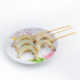 กุ้งสดเสียบไม้