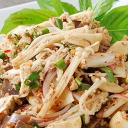 ลาบเห็ดรวมมิตร(ไม่ใส่เนื้อสัตว์)