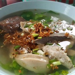 ต้มเลือดหมู+ข้าวป่าว