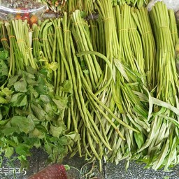 ผักบุ้งจีน-ชะอม-ถั่ว-ตั้งโอ๋-กันจอง