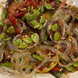 ตำหอยแครง+เส้นแก้ว