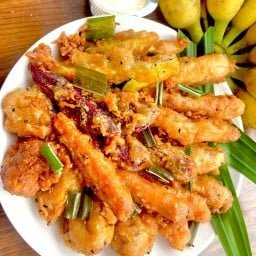 กล้วยทอดสุขเสมอ จำปาดะทอด (กล้วยทับทรงเครื่องน้ำกะทิน้ำตาลสด) ซอยสุขเสมอชุมพร