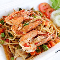 สปาเก็ตตี้ซอสพริกไทยดําทะเล