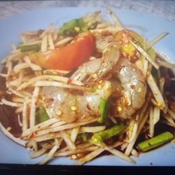 ตำกุ้งสด