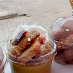 กล้วยทับราดน้ำกระทิใบเตย