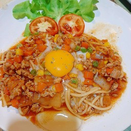 สปาเก็ตตี้ซอสแดงหมู