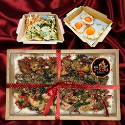 เมนูข้าวราดกะเพราหัวร้อน หรือ คั่วพริกเกลือ 3 หน้าฮิตของขวัญ