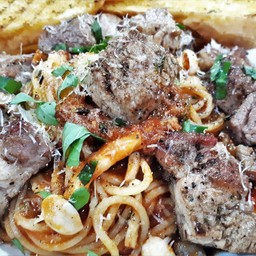 Pork Steak Pasta