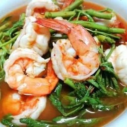 แกงส้มกะเฉดกุ้ง