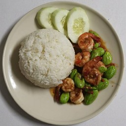 กุ้งสตอผัดกะปิ