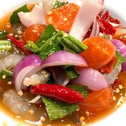 ยำกุ้งสดไข่แดง