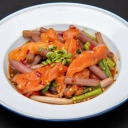 ตำสายบัว ปลาร้า แซลมอน