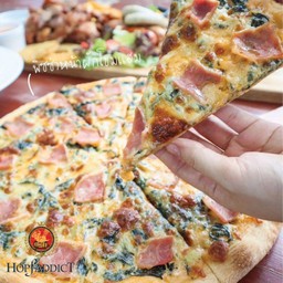 Pizza L ผักโขมแฮม