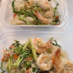 หมี่ผัดกะเฉดกุ้ง