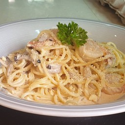 สปาเก็ตตี้ซอสครีมเห็ด