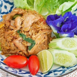ข้าวผัดรถไฟสันในหมู(311Kcal)