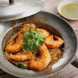 กุ้งแปซิฟิกอบวุ้นเส้น