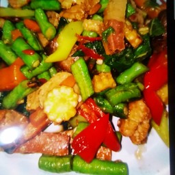 พัดกระเพลาเป็ดราดข้าว