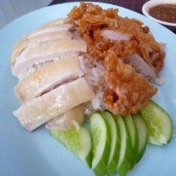 ข้าวมันไก่ผสม (ต้ม+ทอด) ธรรมดา
