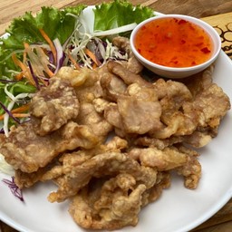 Deep Fried Marinated Pork (dishes) - หมูหมักชุบแป้งทอด (กับข้าว)