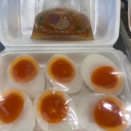 ไข่ต้มยางมะตูม+น้ำปลาหวาน