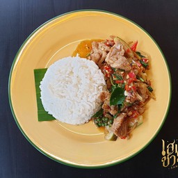 ข้าวหมูผัดฉ่า