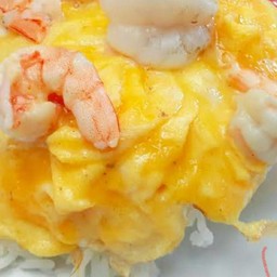 ไข่คนเนื้อสับ(ราดข้าว)