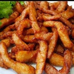 หมูทอด น้ำปลา