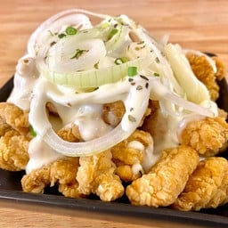 ไก่กรอบซอสครีมหัวหอม