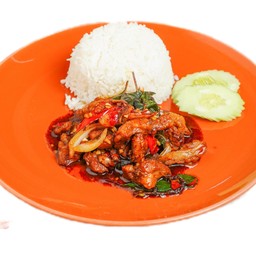 ข้าวกระเพราเนื้อสด