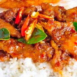 ข้าวราดผัดพริกเผา