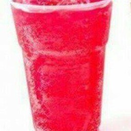 แฟนต้าน้ำแดงใส่น้ำแข็ง - แก้ว