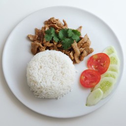 ข้าวหมูกระเทียม