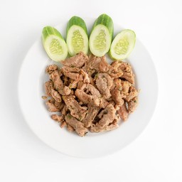 หมูกระเทียมเจ