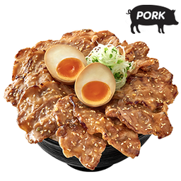 ข้าวหน้าล้นหมูย่างมิโซะ