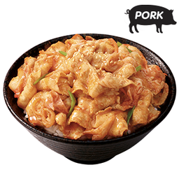 ข้าวหน้าหมูผัดกิมจิ