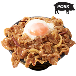ข้าวหน้าล้นหมูสไปซี่ไข่ออนเซน